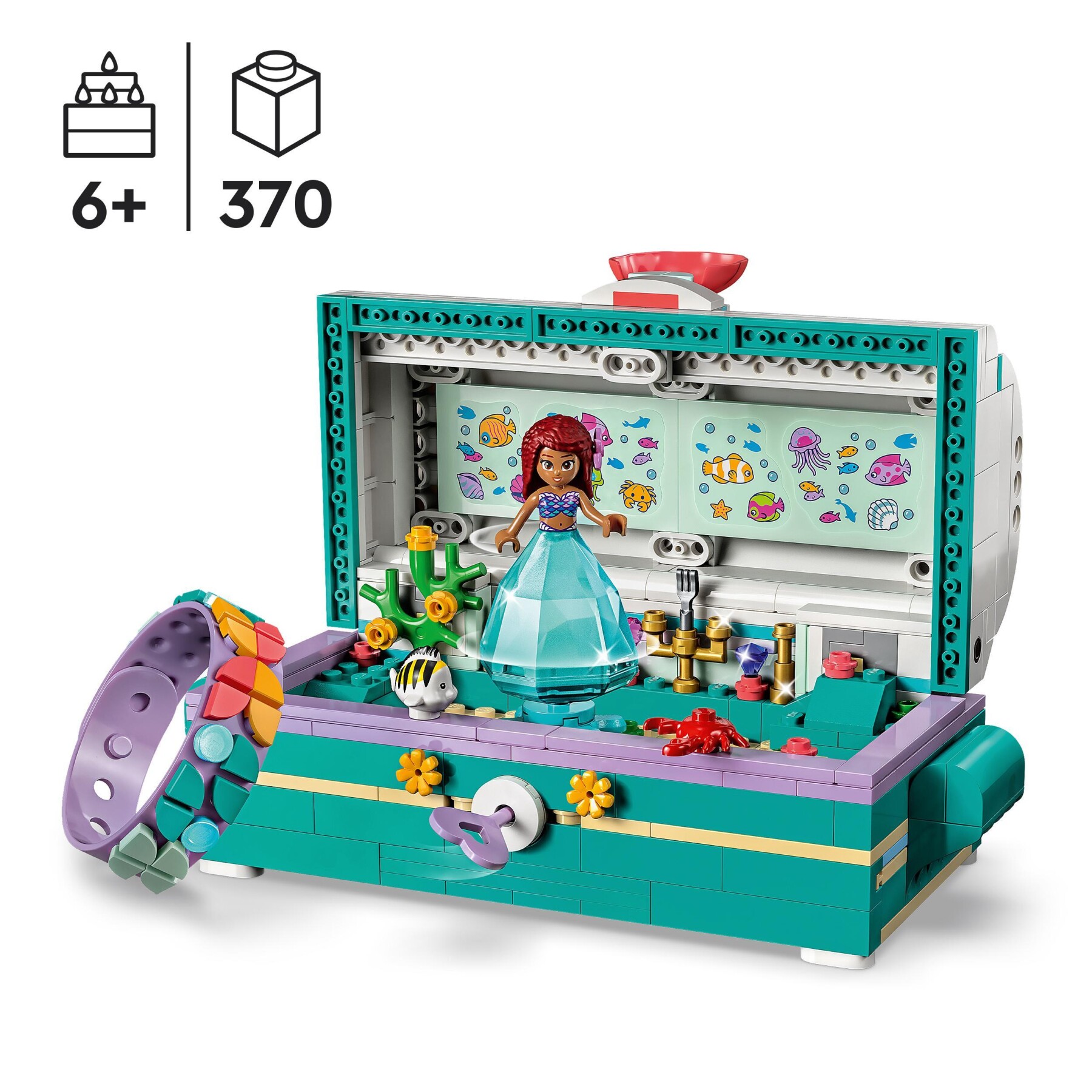 Valigetta mattoncini Lego Ariel, la sirenetta Disney, per bambini