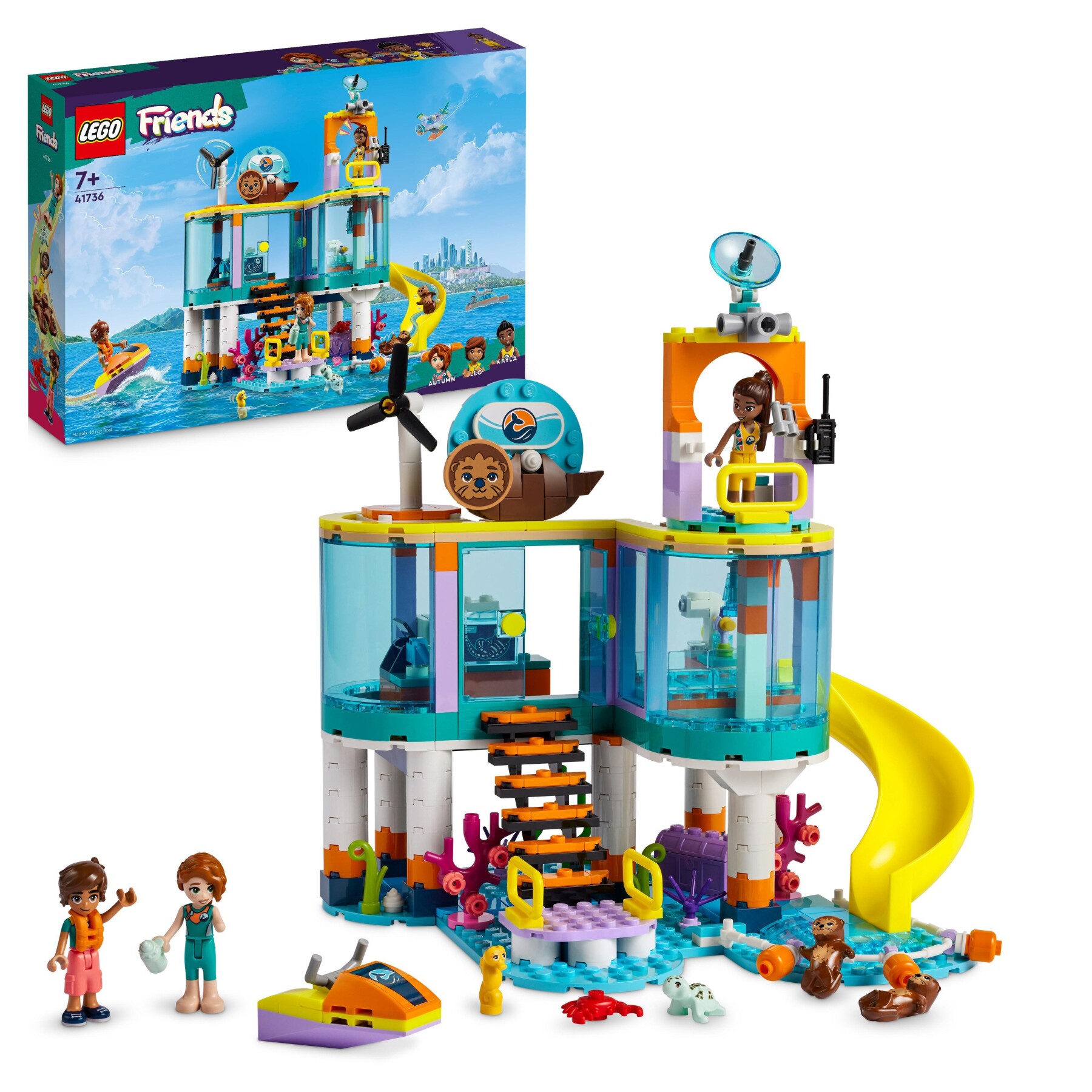 Lego friends 41736 centro di soccorso marino, set veterinario giocattolo per la cura degli animali, giochi per bambini 7+ - LEGO FRIENDS