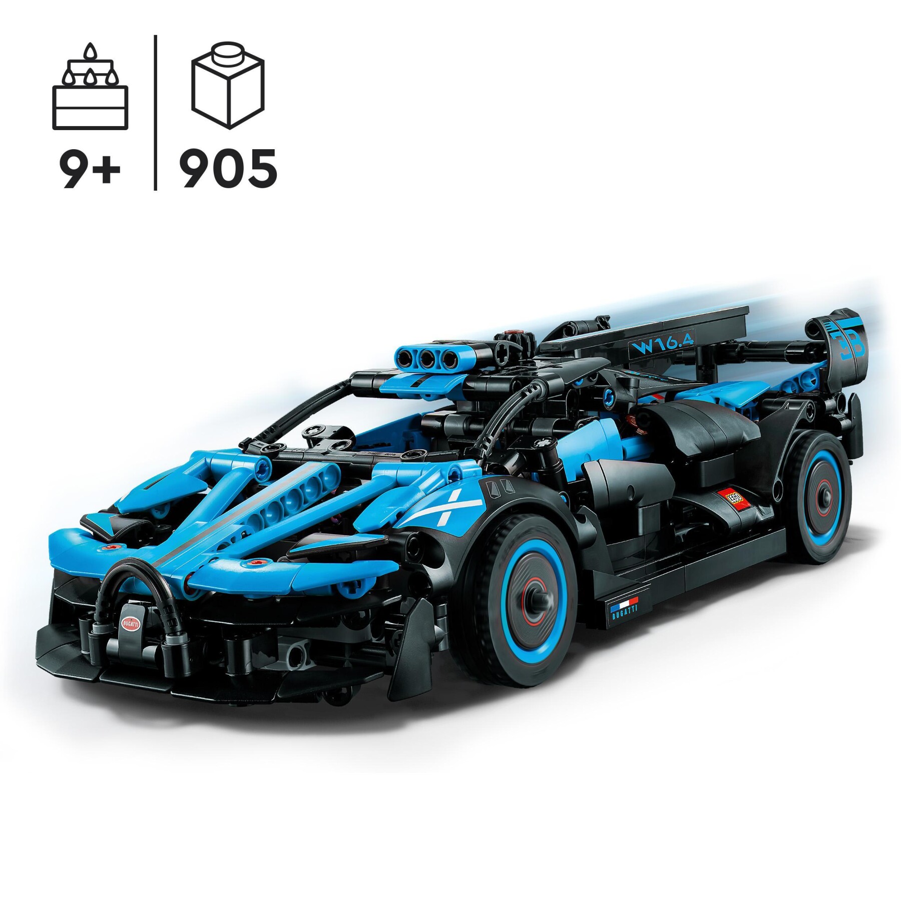 Lego technic 42162 bugatti bolide agile blue, modellino auto supercar da costruire, set macchina da corsa iconica, idee regalo - LEGO TECHNIC
