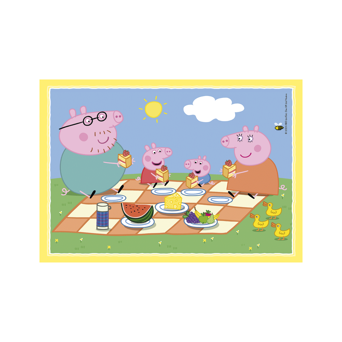 Clementoni supercolor puzzle 4in1 peppa pig - 1x12 + 1x16 + 1x20 + 1x24 pezzi, puzzle bambini 3 anni - CLEMENTONI