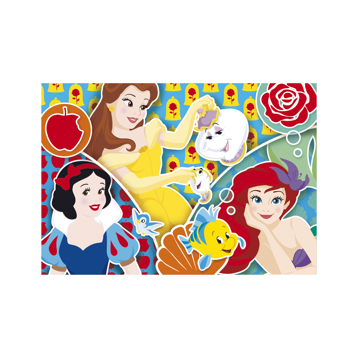 Clementoni supercolor puzzle disney princess - 2x20 pezzi, puzzle bambini 3 anni - CLEMENTONI, DISNEY PRINCESS