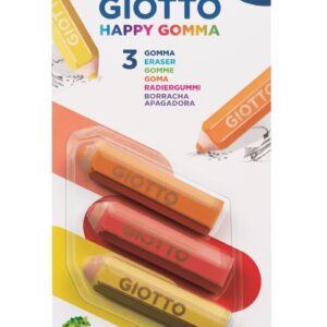 Giotto happy gomma - confezione 3 gomme a forma di matita giotto - GIOTTO