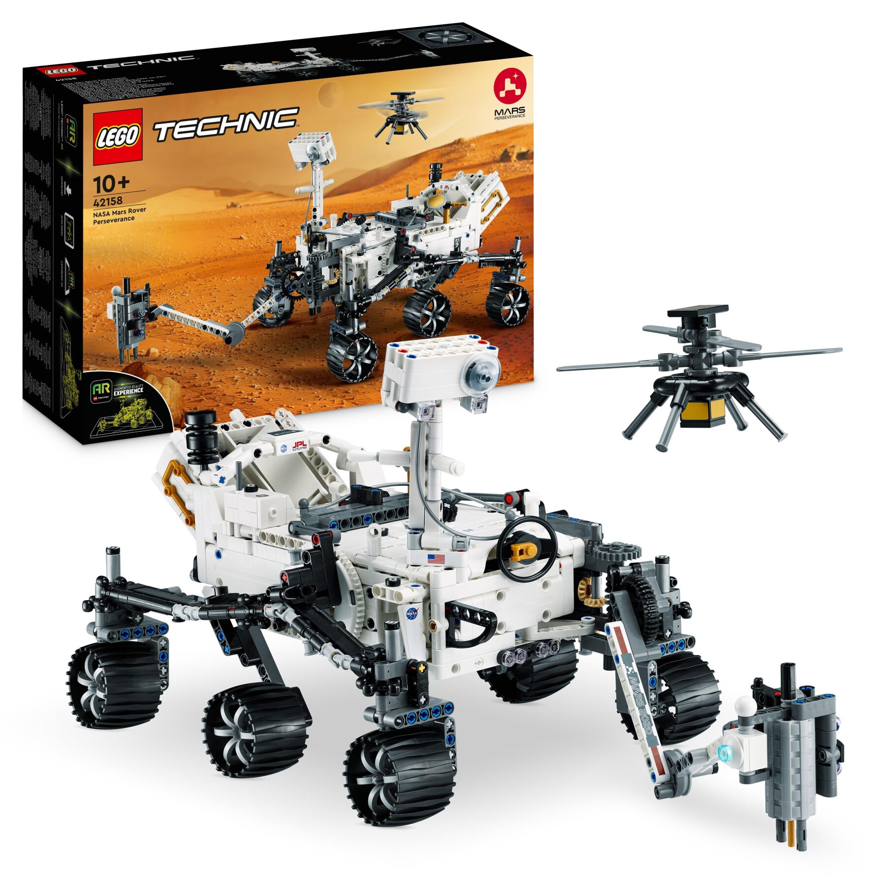 Lego technic 42158 nasa mars rover perseverance, set spaziale con esperienza app ar, idea regalo gioco scientifico bambini 10+ - LEGO TECHNIC