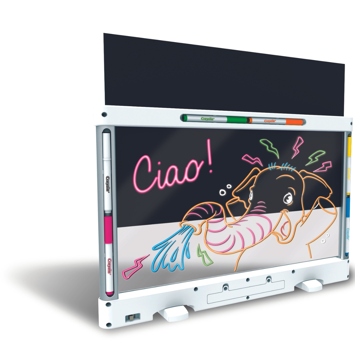 Crayola lavagna luminosa deluxe maxi superficie, super lavagna cancellabile per colorare, età consigliata: 6-10 anni - CRAYOLA