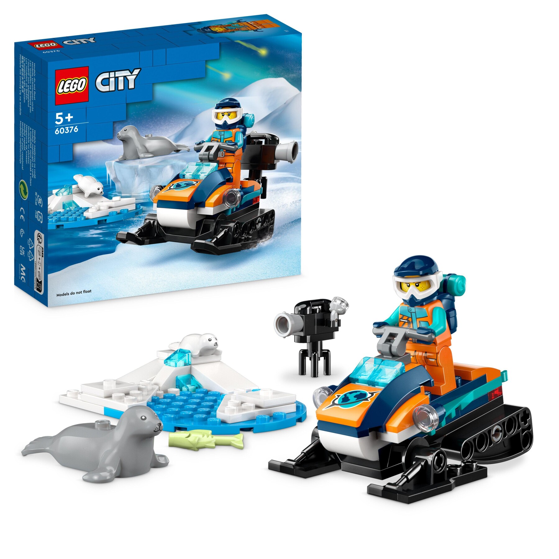 Lego city 60376 gatto delle nevi artico, gioco per bambini 5+ anni, costruzioni con veicolo, foche e minifigure, idea regalo - LEGO CITY