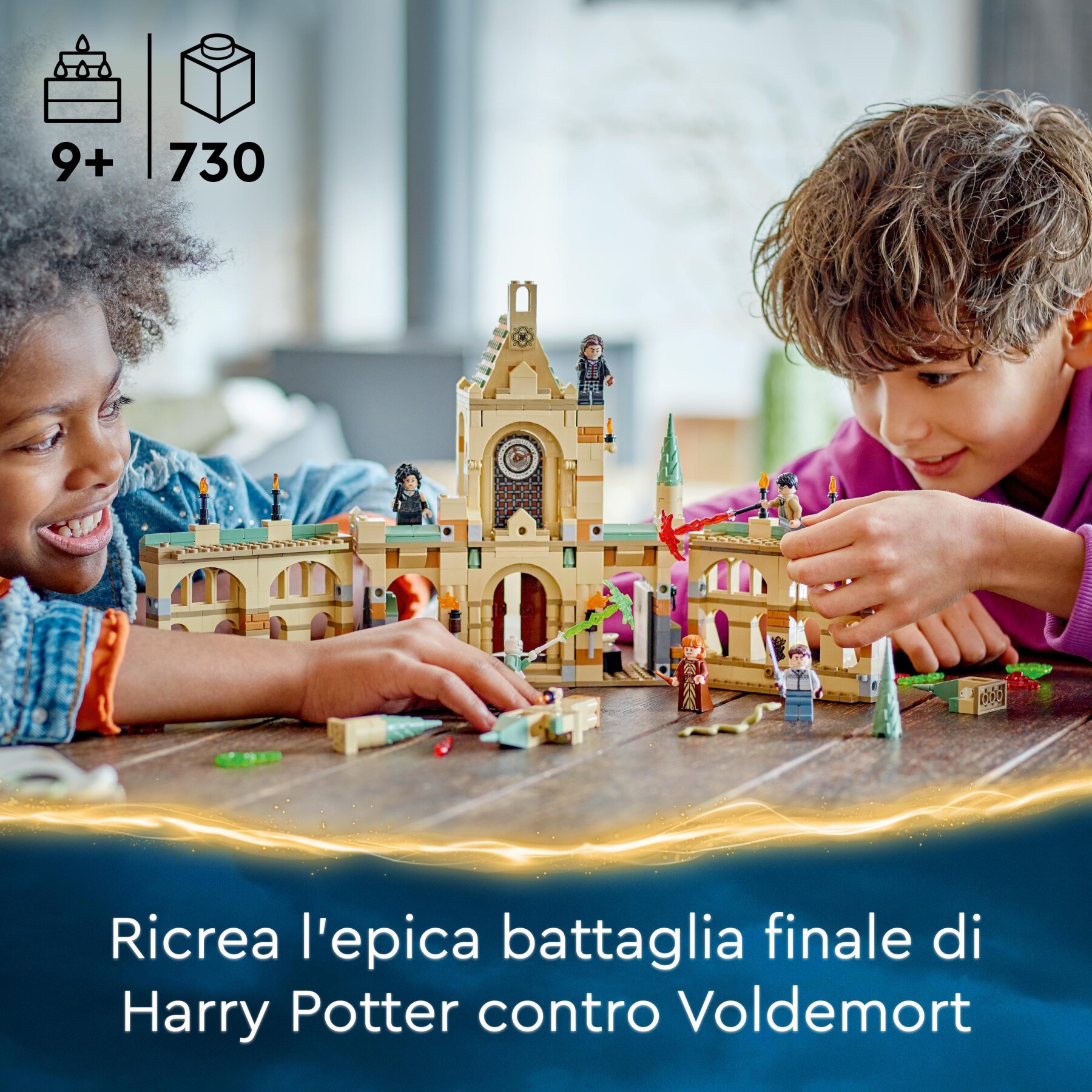 Lego harry potter 76415 la battaglia di hogwarts, castello giocattolo con minifigure di bellatrix lestrange e voldemort - Harry Potter, LEGO® Harry Potter™