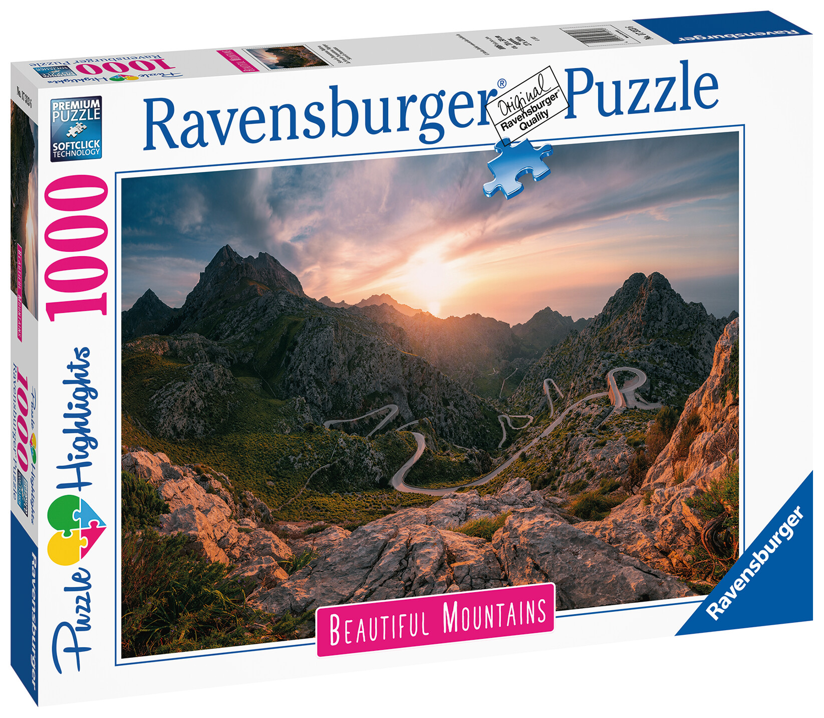 Ravensburger - puzzle sierra de tramuntana, indonesia, collezione beautiful mountains, 1000 pezzi, puzzle adulti - RAVENSBURGER