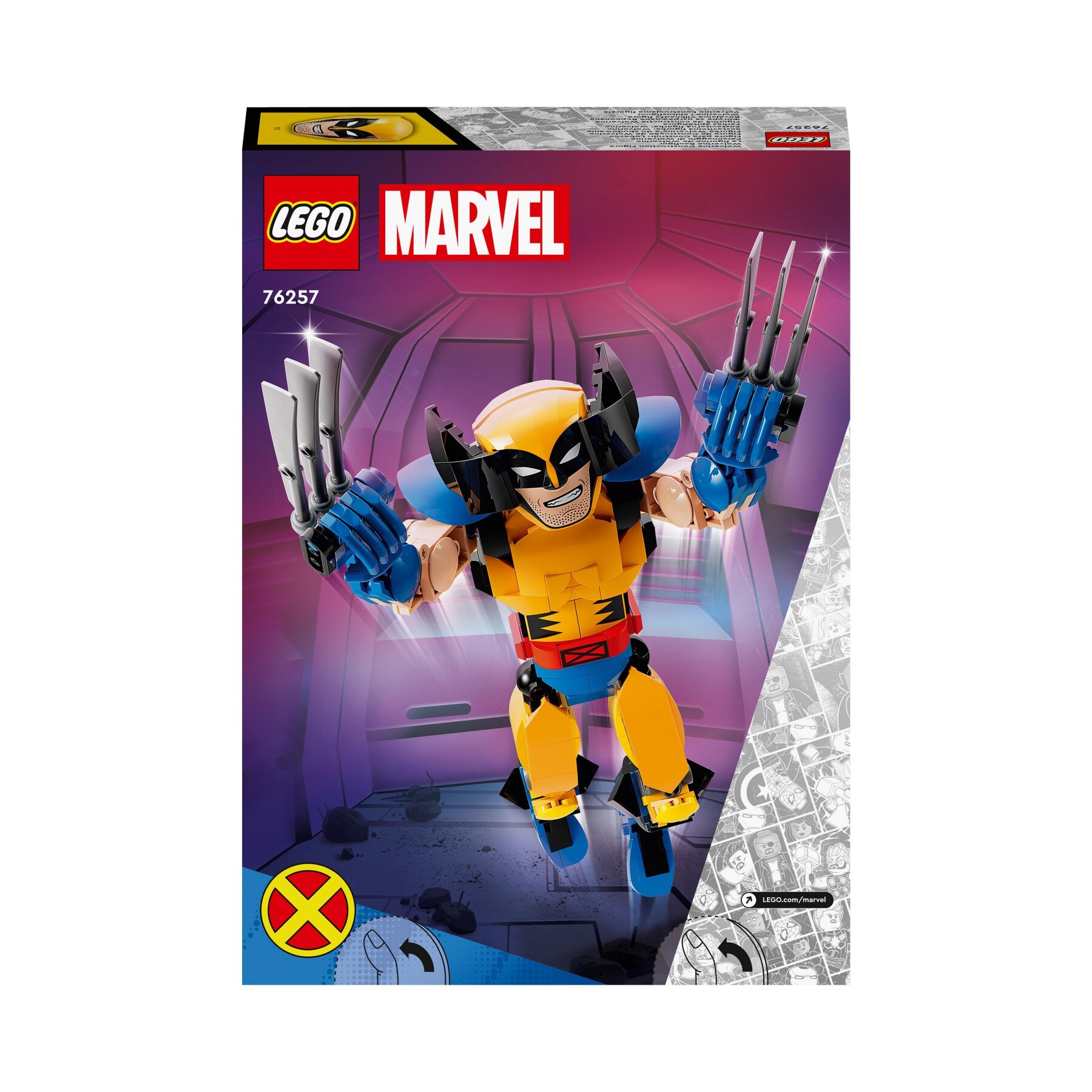Lego marvel 76257 personaggio di wolverine, action figure costruibile degli x-men con 6 elementi artiglio, collezione supereroi - LEGO SUPER HEROES