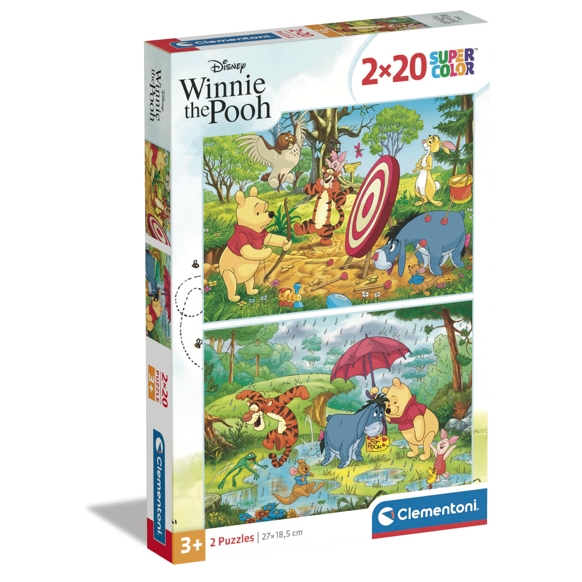 Clementoni supercolor puzzle disney winnie the pooh - 2x20 pezzi, puzzle bambini 3 anni - CLEMENTONI