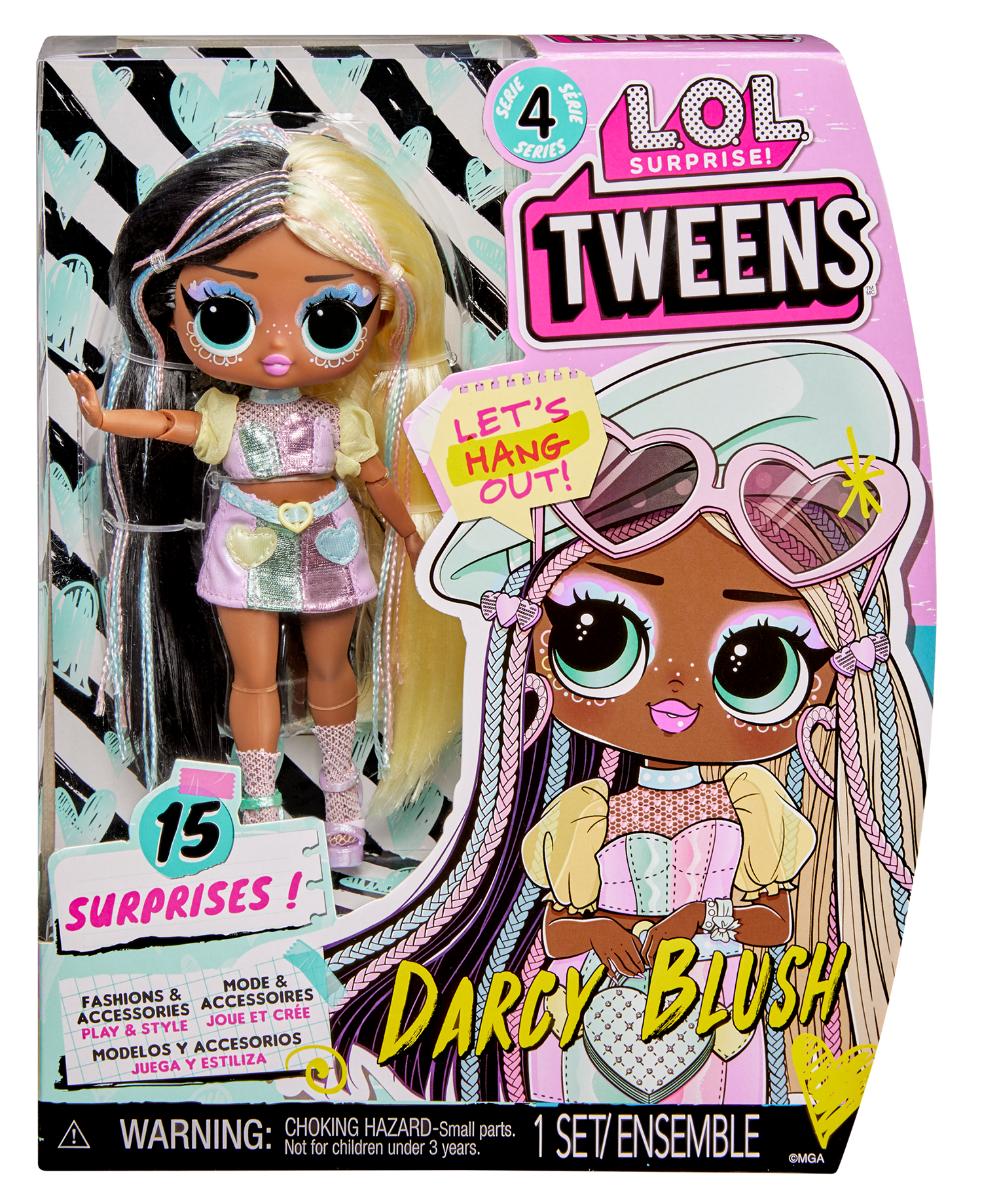 Lol surprise tweens serie 4 fashion doll: darcy blush.15 sorprese e favolosi accessori da sfoggiare - LOL