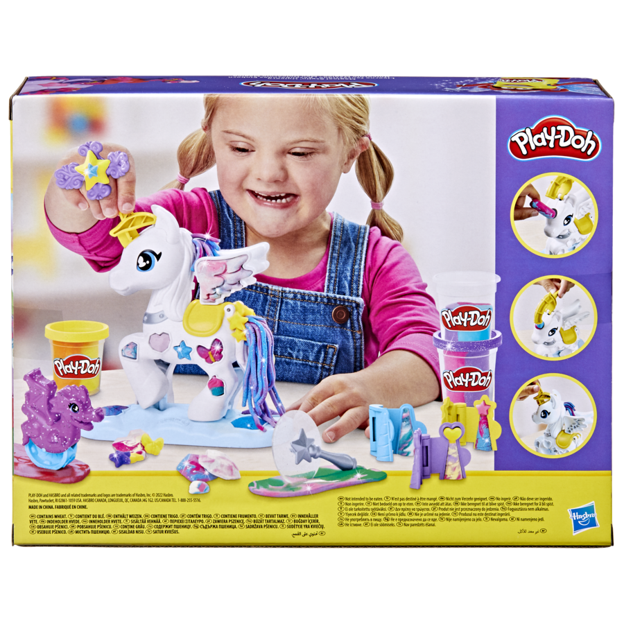 Play-doh, unicorno magico da decorare, per bambini e bambine dai 3 anni in su, con 5 vasetti - PLAY-DOH