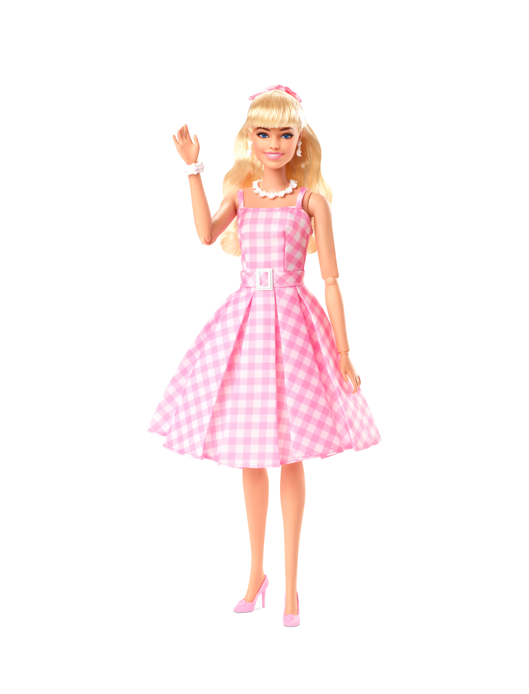 Barbie the movie - margot robbie, bambola del film barbie da collezione con  abito vintage a quadretti rosa e bianco e collana con margherita, 3+ anni,  hpj96 - Toys Center