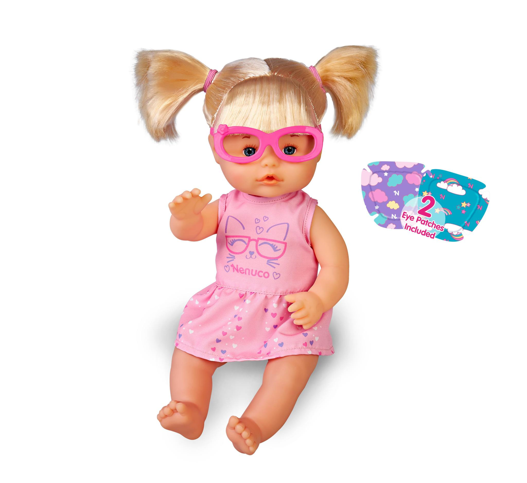 Nenuco occhiali, bambola 35 cm, corpo rigido, con occhiali rosa - NENUCO