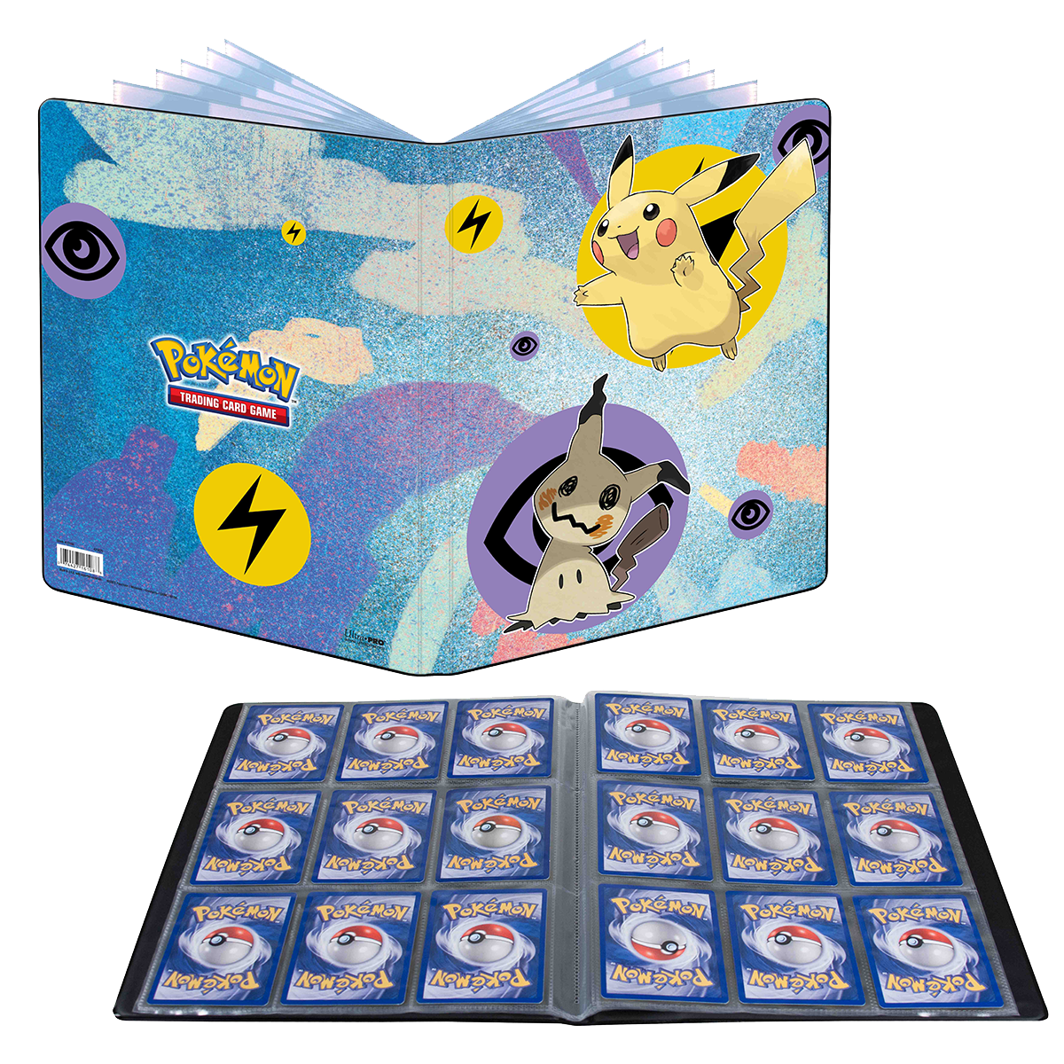 Ultra pro pokemon portfolio 9 tasche 10 pagine pikachu e mimikyu - POKEMON