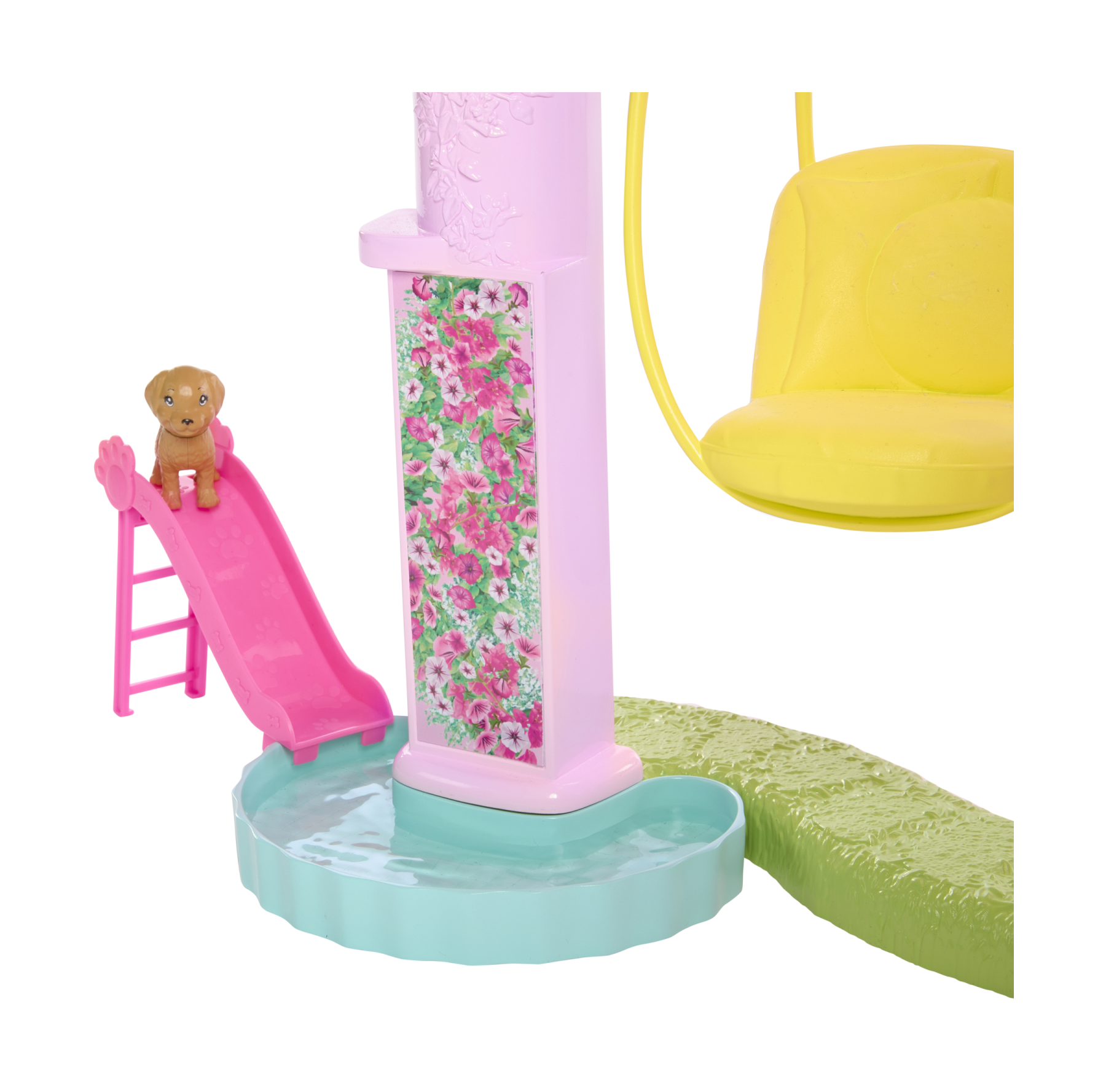 Barbie - casa dei sogni di barbie, playset casa delle bambole con piscina, scivolo a 3 piani, ascensore e aree di gioco per cuccioli, 75+ accessori, 3+ anni, hmx10 - Barbie