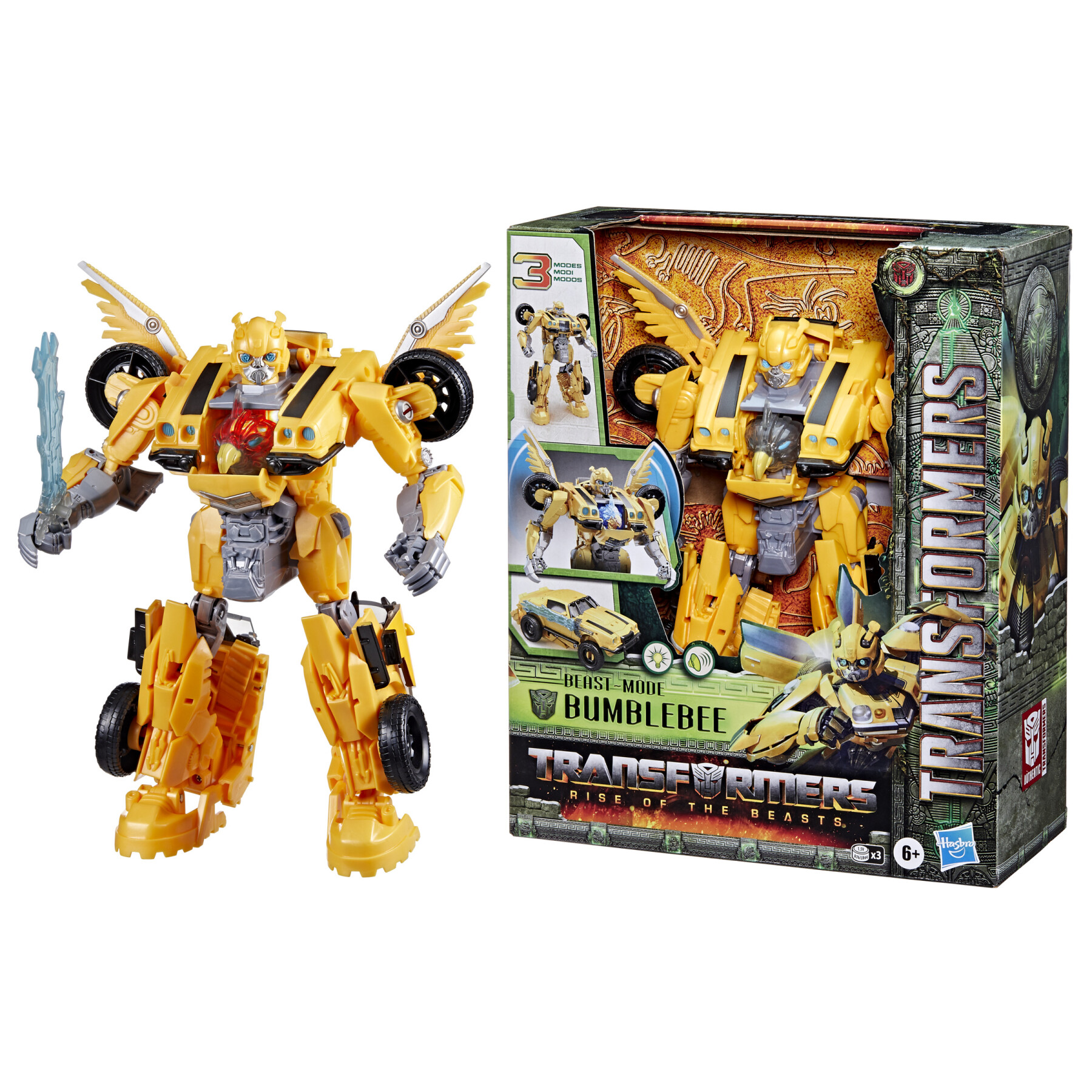 Transformers, bumblebee modalità animale ispirato al film "transformers: il risveglio", dai 6 anni in su, in scala da 25 cm - Transformers