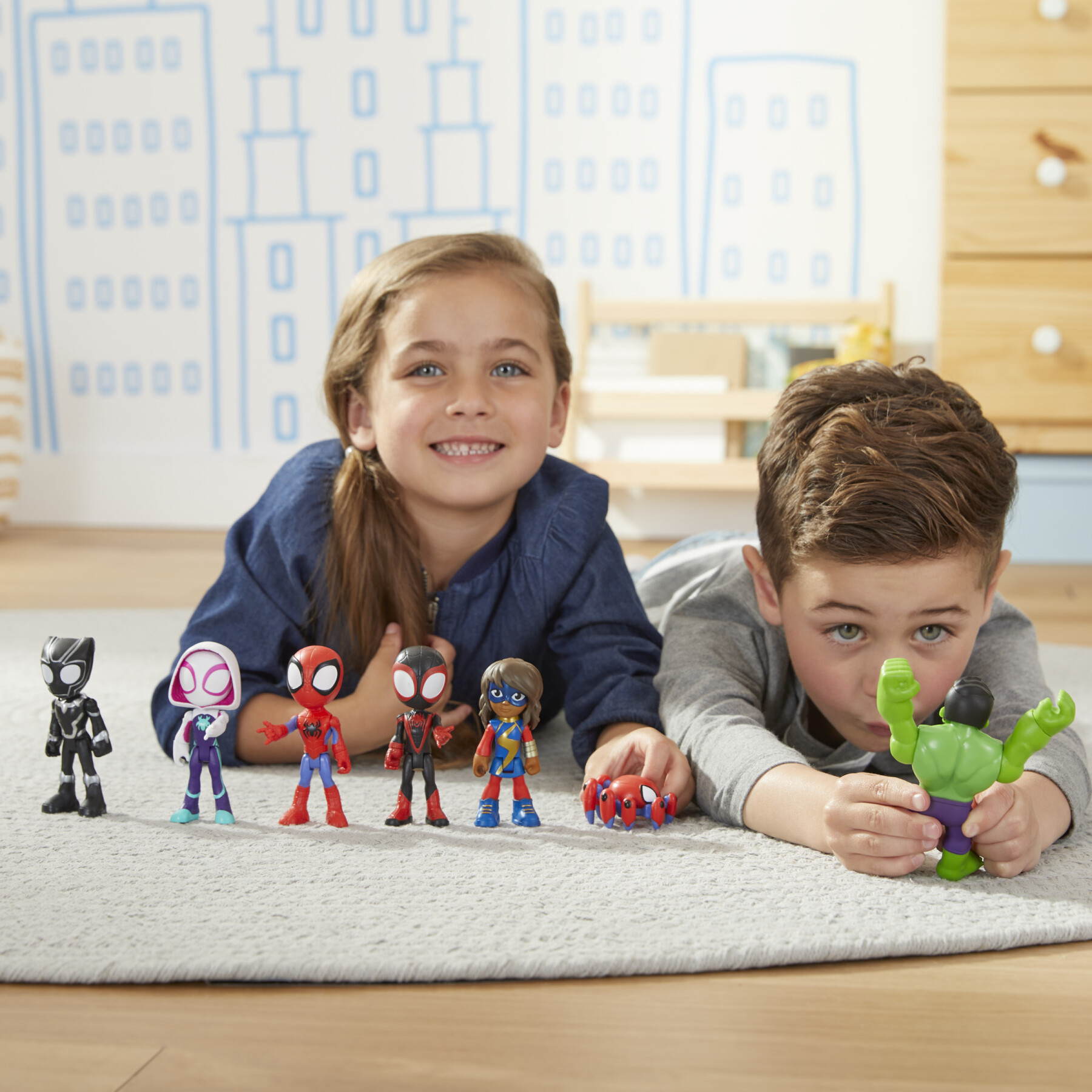 Hasbro marvel, spidey e i suoi fantastici amici, collezione di action figure team spidey e amici, include 7 action figure, regalo ideale per bambini e bambine, dai 3 anni in su - SPIDEY