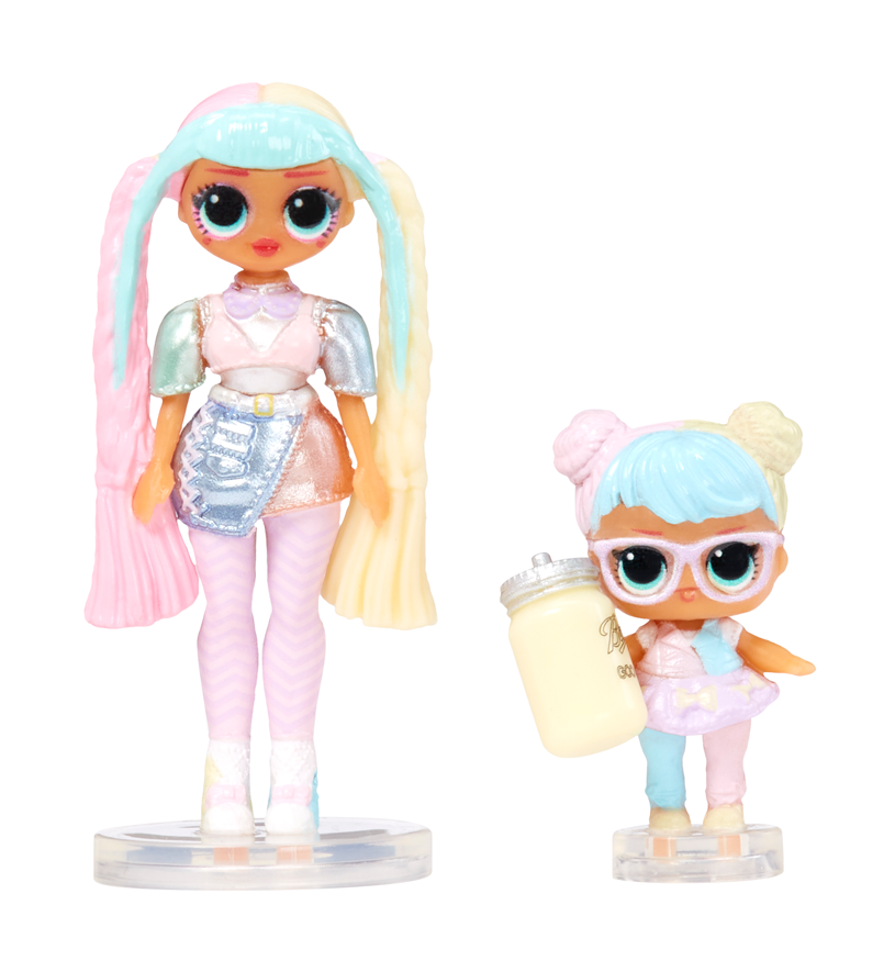 Lol surprise collezione in miniatura. include una versione in miniatura di una fashion doll e della sua sorellina lil sister lol omg, accessori e confezione in miniatura - LOL