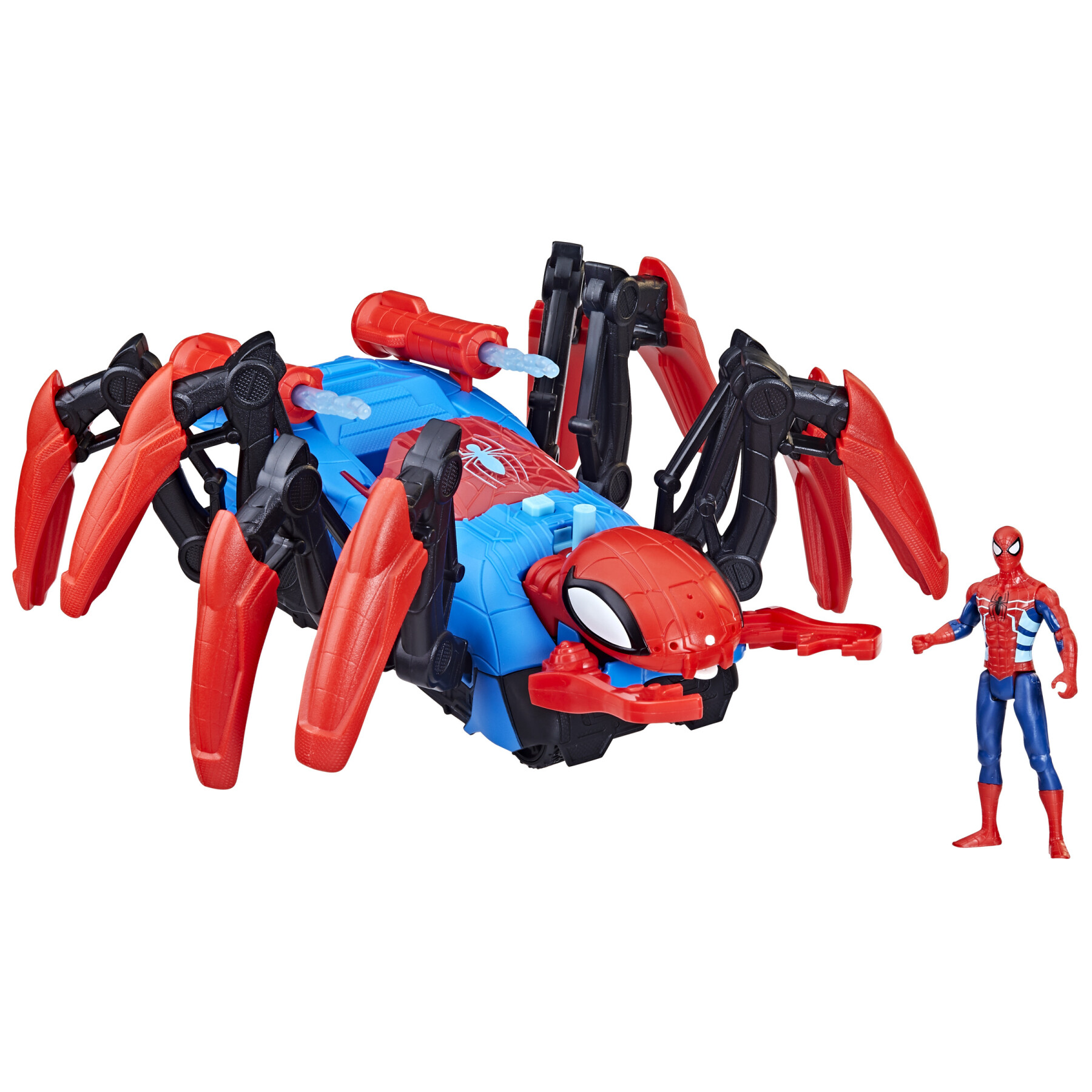 Hasbro marvel, spider-man, crawl 'n blast spider, dai 4 anni in su, lancia ragnatele e acqua - Spiderman