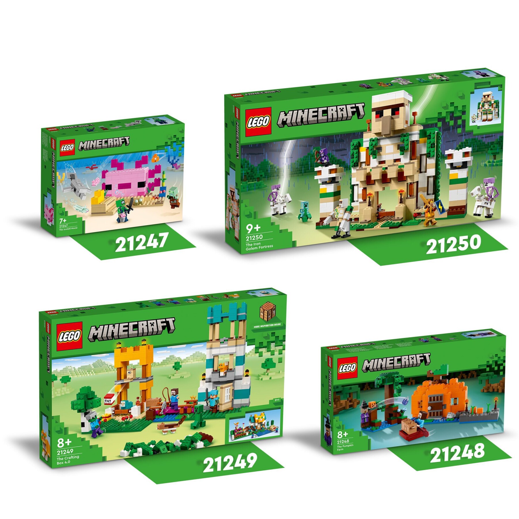 Lego minecraft 21248 la fattoria delle zucche, casa giocattolo costruibile, giocattoli d'azione, regalo per bambini e ragazzi - MINECRAFT