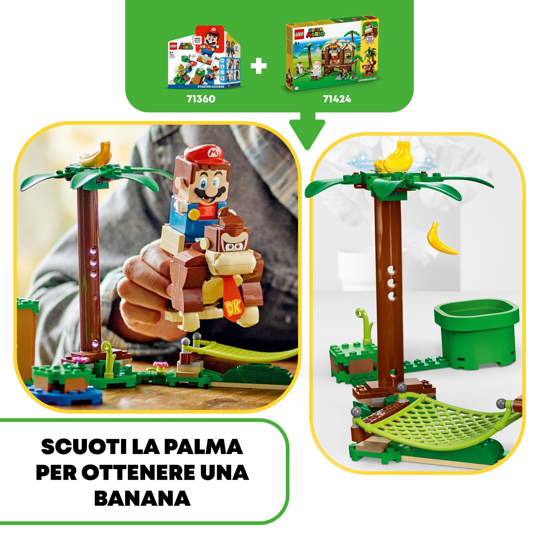 Lego super mario 71424 pack di espansione casa sull'albero di donkey kong, giochi per bambini e bambine 8+ con 2 personaggi - LEGO® Super Mario™, Super Mario