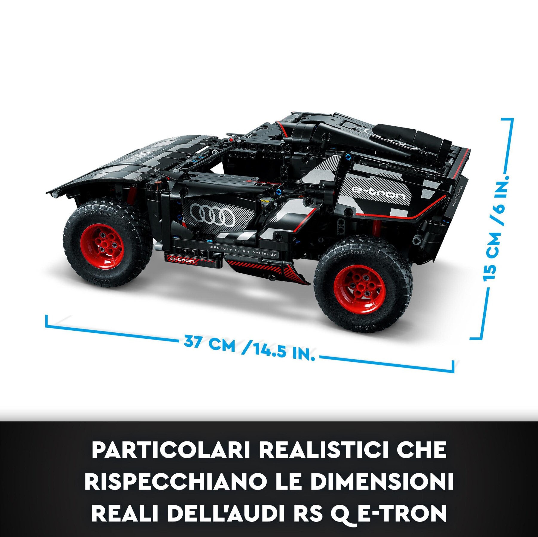 Lego technic 42160 audi rs q e-tron, macchina telecomandata da rally, modellino auto con app control+, giocattoli ragazzi 10+ - LEGO TECHNIC
