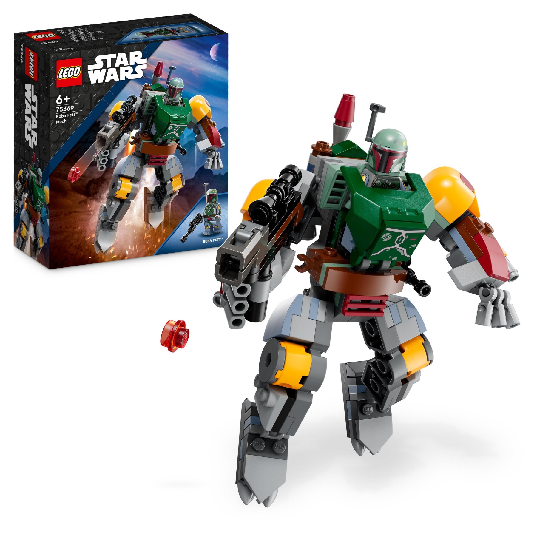 Lego star wars 75369 mech di boba fett, set action figure con blaster e jetpack, giochi da collezione per bambini 6+ anni - LEGO STAR WARS, Star Wars