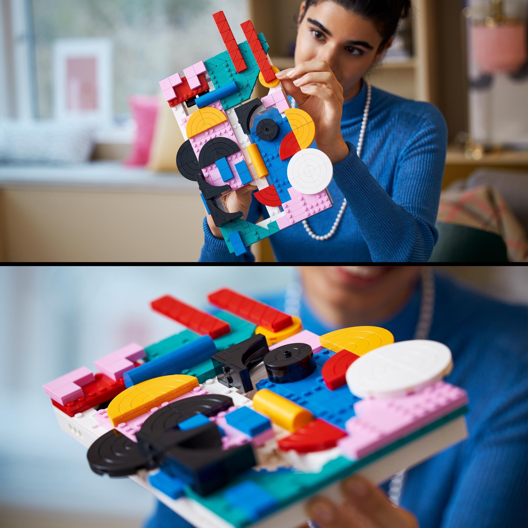 Lego art 31210 arte moderna, canvas astratto da costruire, hobby creativi adulti e adolescenti, idea regalo per donne e uomini - LEGO Art
