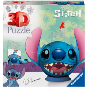 Ravensburger - 3d puzzle stitch con le orecchie, 72 pezzi, 6+ anni - RAVENSBURGER 3D PUZZLE, Disney Stitch