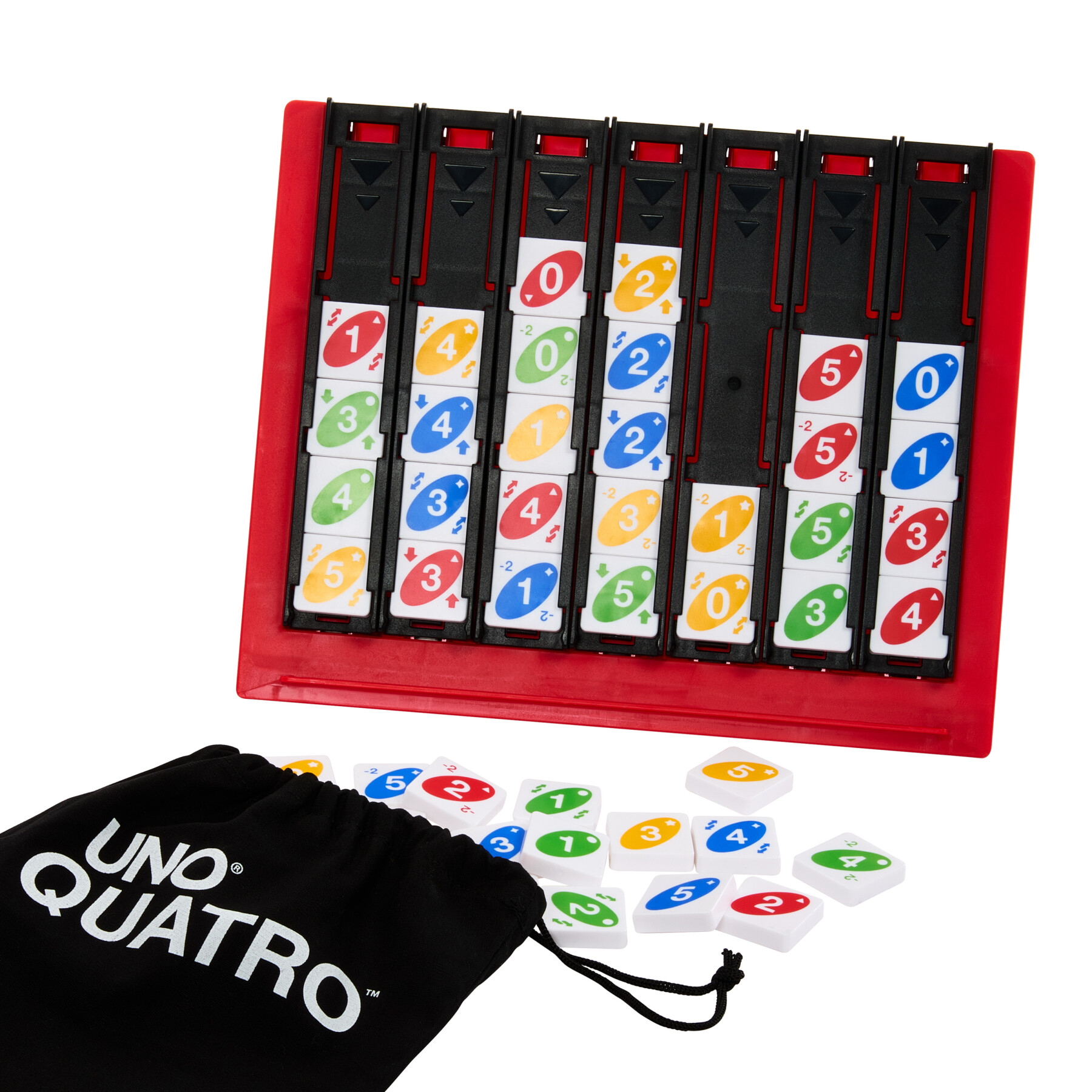 Uno quattro, posiziona quattro tessere e abbina colore e numero - MATTEL GAMES, UNO