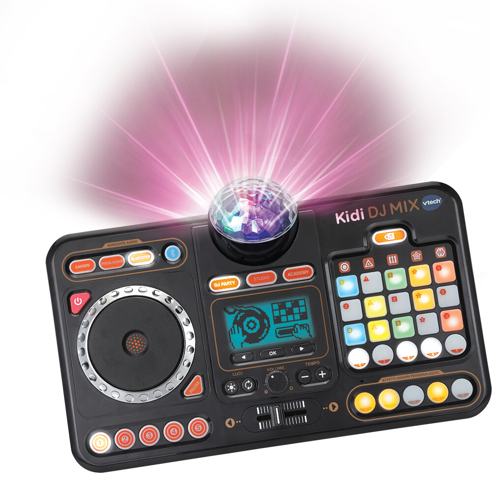 Vtech - kidi dj mix, console per mixare come un vero dj e creare le tue registrazioni e mix musicali! - VTECH