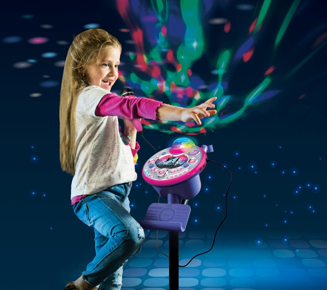 Vtech - kidi superstar lightshow, un microfono interattivo da pavimento con discoball luminosa per diventare una vera star! - VTECH