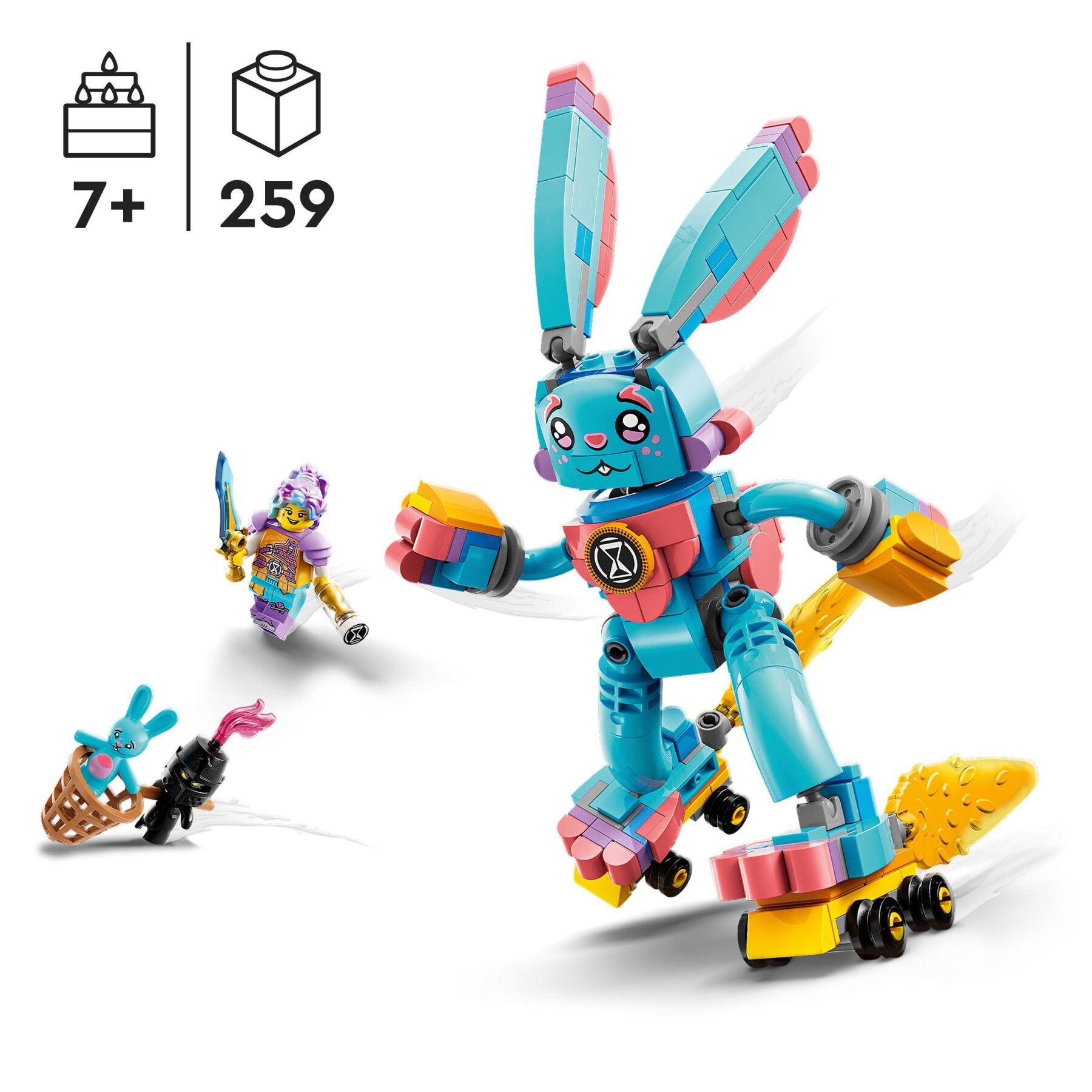 Lego dreamzzz 71453 izzie e il coniglio bunchu, figura di animale giocattolo da costruire in 2 modi basato sullo show tv - Lego, LEGO DREAMZZZ