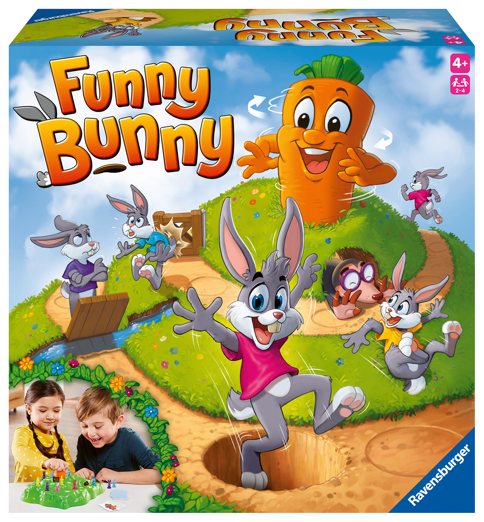 Ravensburger – funny bunny, gioco da tavolo, da 2 a 4 giocatori, 4+ anni - RAVENSBURGER
