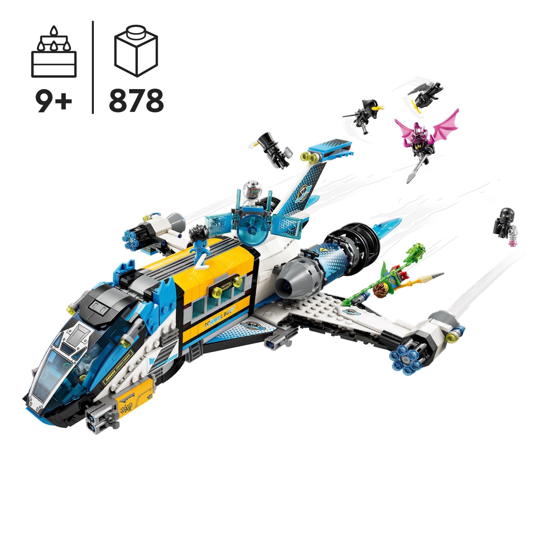 Lego dreamzzz 71460 il bus spaziale del signor oz, astronave giocattolo da costruire in 2 modi con mateo, z-blob e logan - Lego