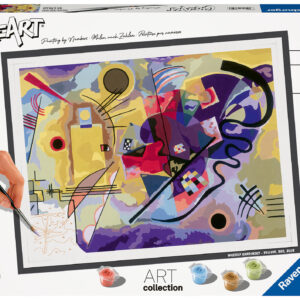 Ravensburger - creart art collection kandinsky: giallo, rosso, blu, kit per dipingere con i numeri, gioco creativo e relax, 14+ anni - CREART