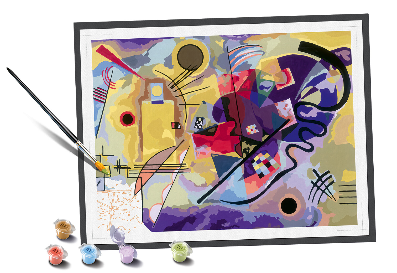 Ravensburger - creart art collection kandinsky: giallo, rosso, blu, kit per  dipingere con i numeri, gioco creativo e relax, 14+ anni - Toys Center