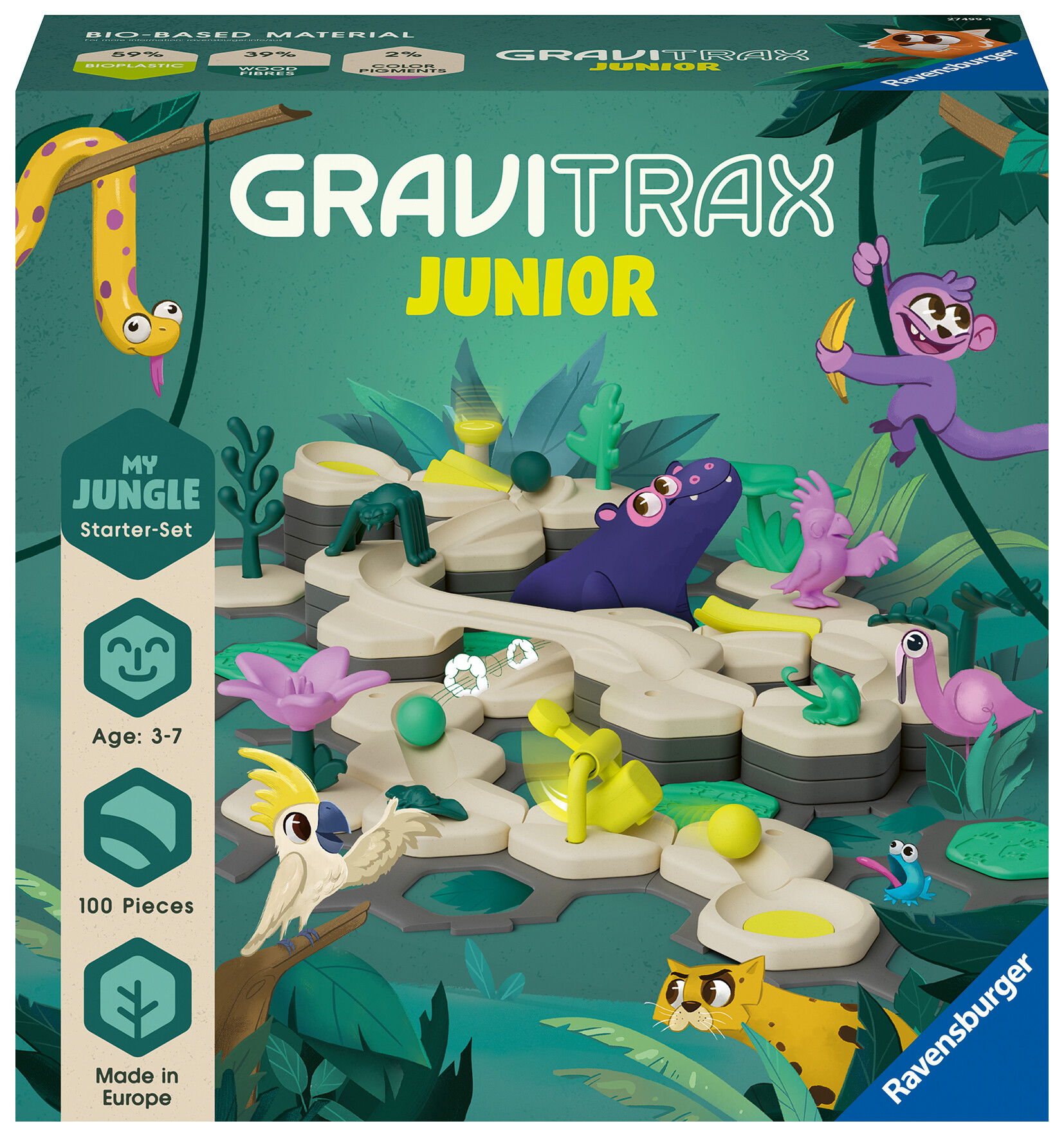 Ravensburger gravitrax junior starter set, gioco innovativo ed educativo stem, 3+ anni - GRAVITRAX