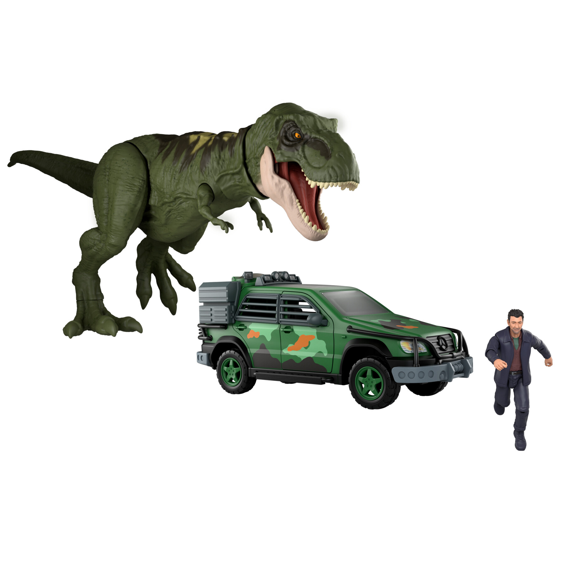 Jurassic world legacy collection il mondo perduto: jurassic park tyrannosaurus rex ambush pack, con 1 dinosauro, 1 veicolo e 1 il dr. ian malcolm - Jurassic World