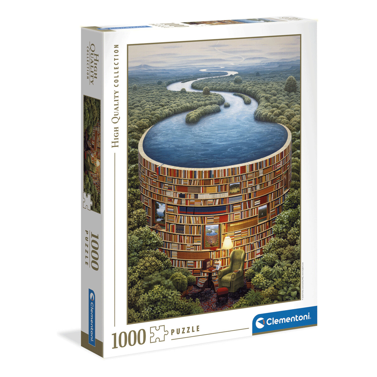 Clementoni - 39603 - puzzle 1000 hqc bibliodame 70 x 50 cm - CLEMENTONI