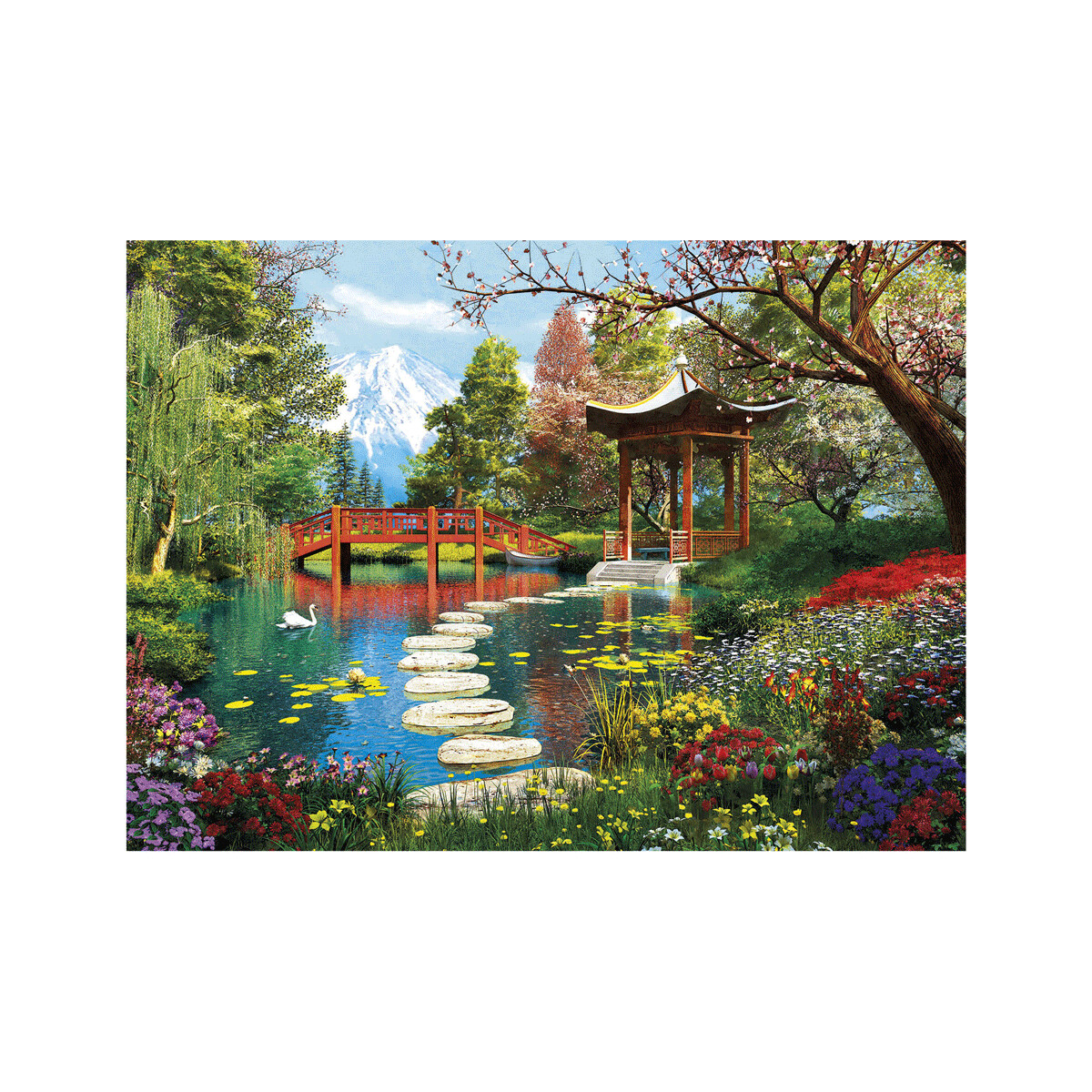Clementoni - 39513 - puzzle 1000 hqc gardens fuji 70 x 50 cm - CLEMENTONI