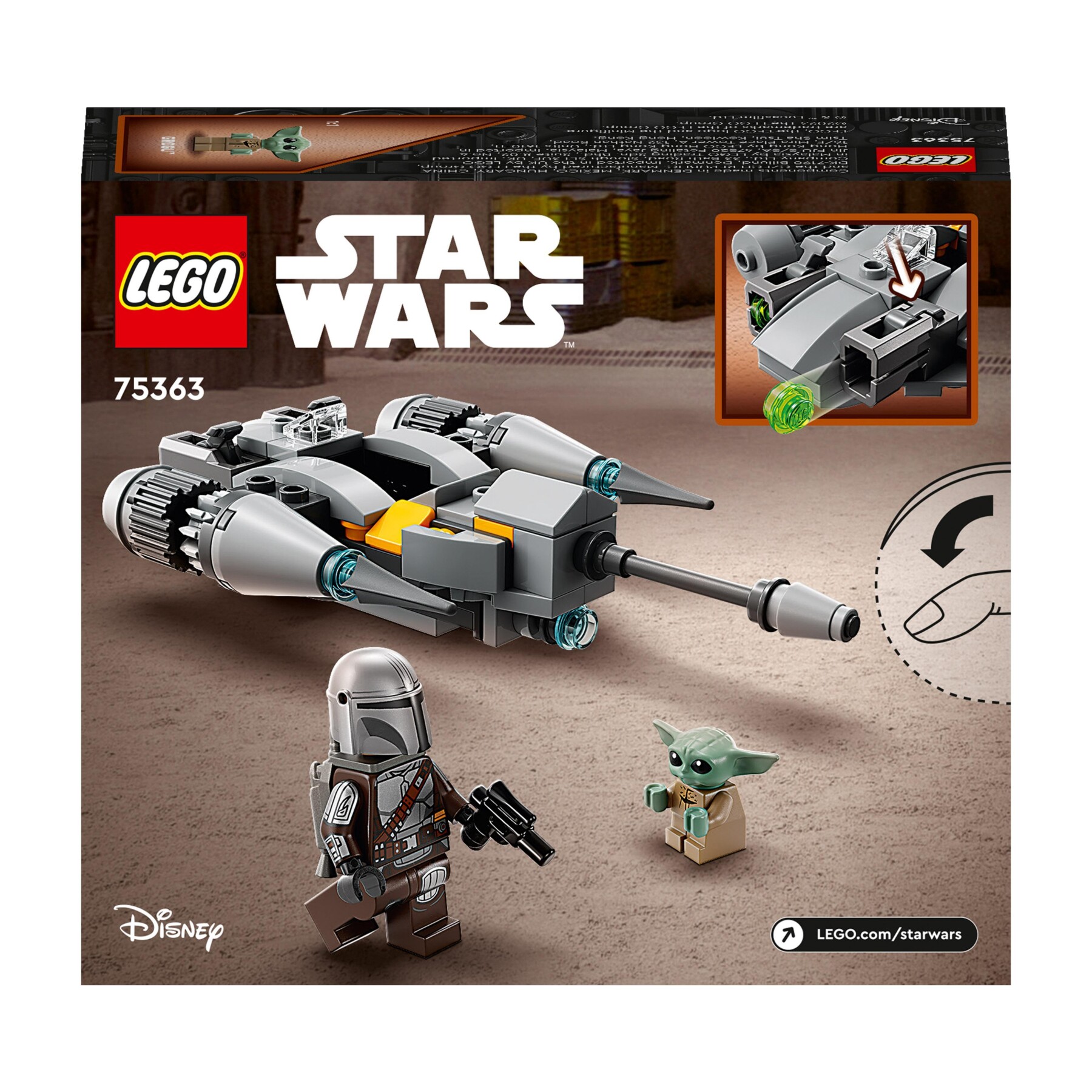 Lego star wars 75363 starfighter n-1 del mandaloriano microfighter, gioco da costruire con grogu baby yoda, regali bambini 6+ - LEGO STAR WARS, Star Wars