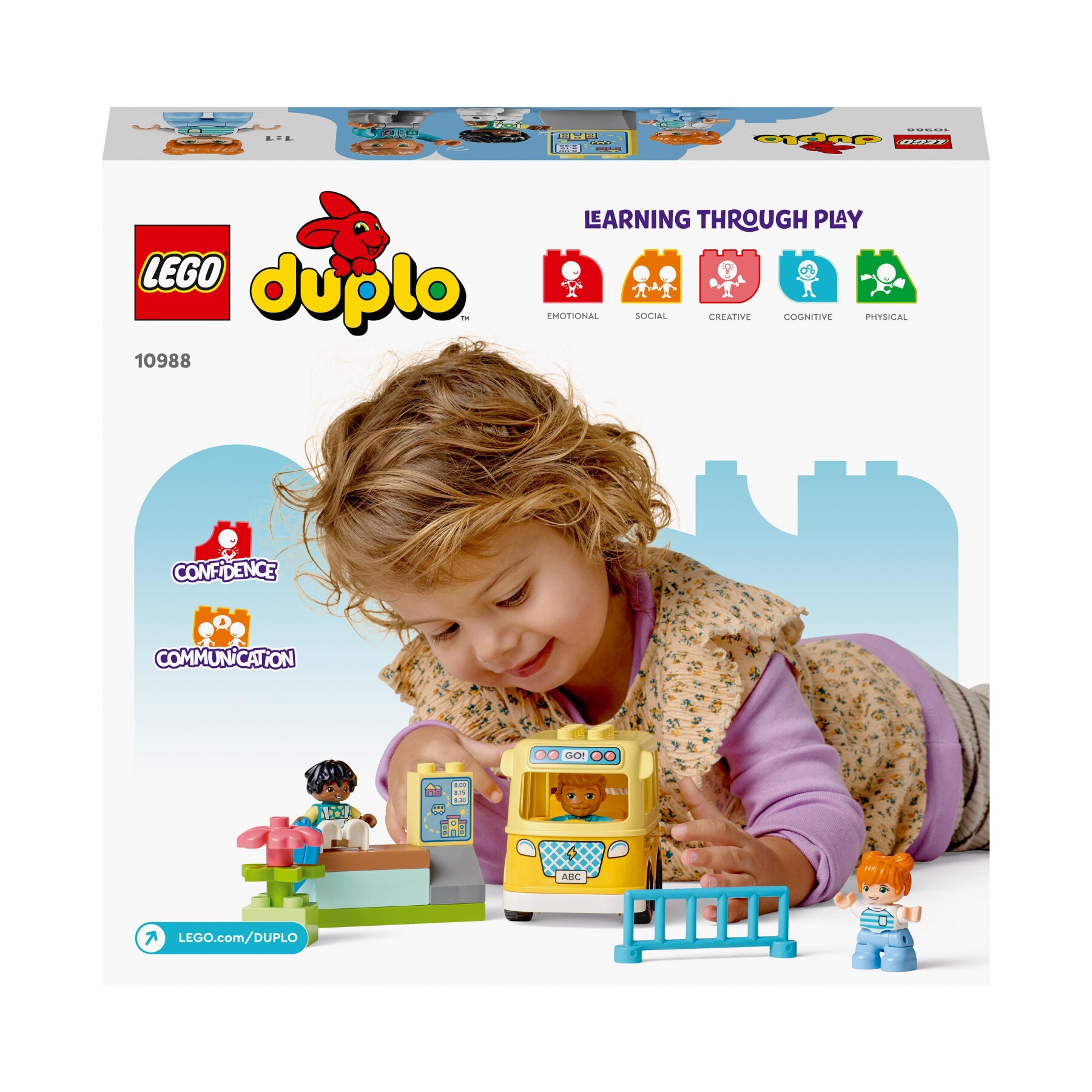 Lego duplo 10988 lo scuolabus, gioco educativo con veicolo e personaggi, regalo didattico per bambini e bambine da 2+ anni - LEGO DUPLO