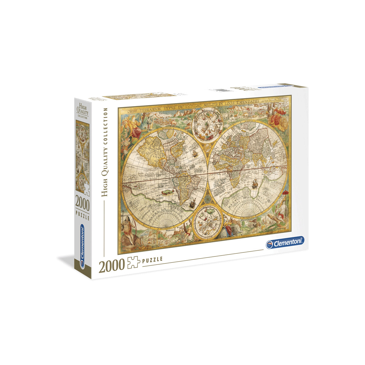 Clementoni - 32557 - puzzle 2000 hqc ancient map 97 x 67 cm - CLEMENTONI