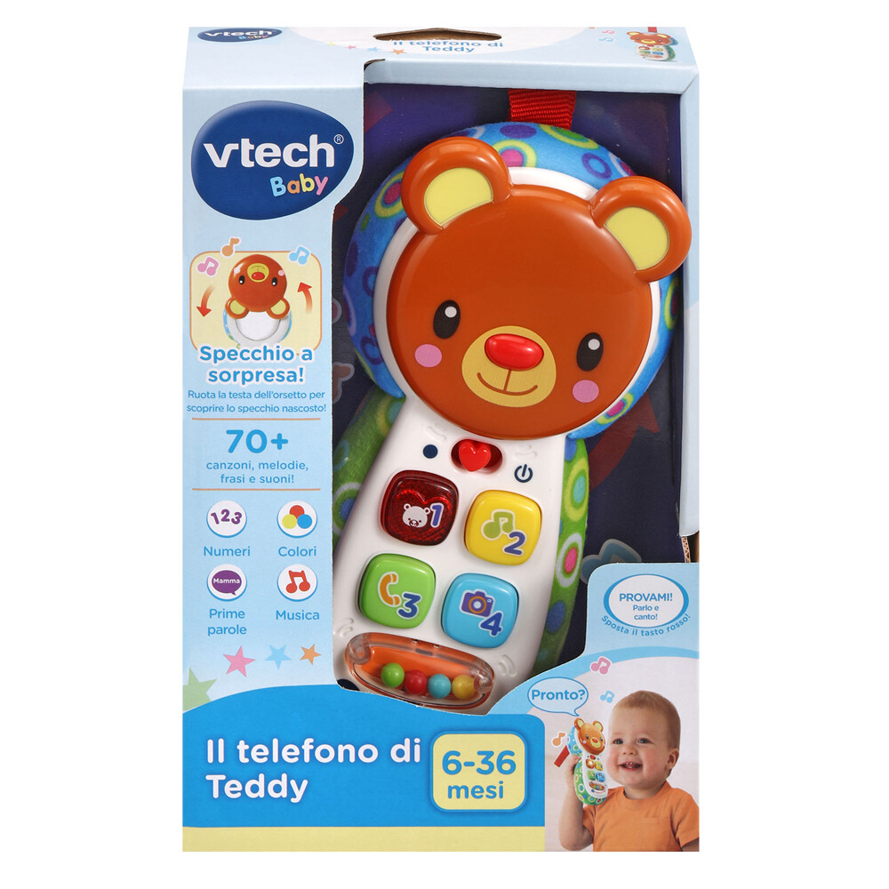 Vtech - il telefono di teddy, baby telefono interattivo per i più piccoli - VTECH