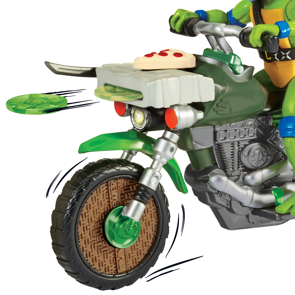 Turtles - moto con funzione da combattimento + leonardo - GIOCHI PREZIOSI, Turtles