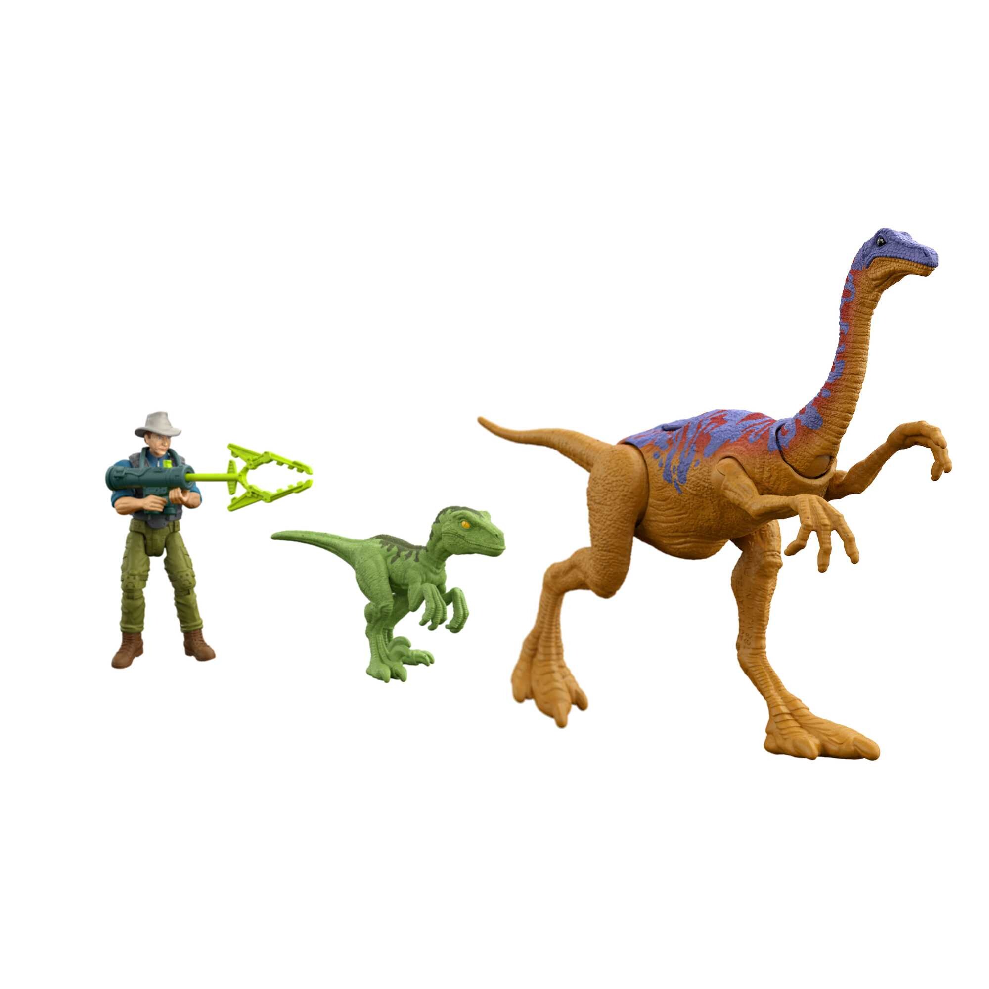 Jurassic park dott. alan grant artiglio tattico set di personaggi con 1 action figure, 2 dinosauri e 6 accessori - Jurassic World