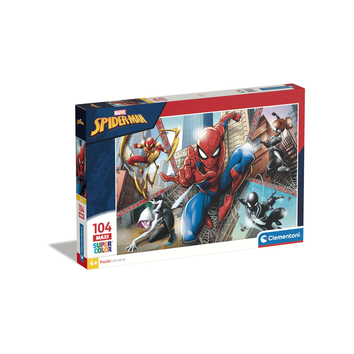 Clementoni - 23734 - puzzle 104 maxi spiderman 62x42 cm - 