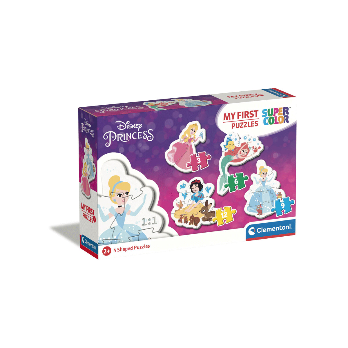 Clementoni - 20813 - my first puzzle princess 3, 6, 9, 12 pezzi - CLEMENTONI, DISNEY PRINCESS