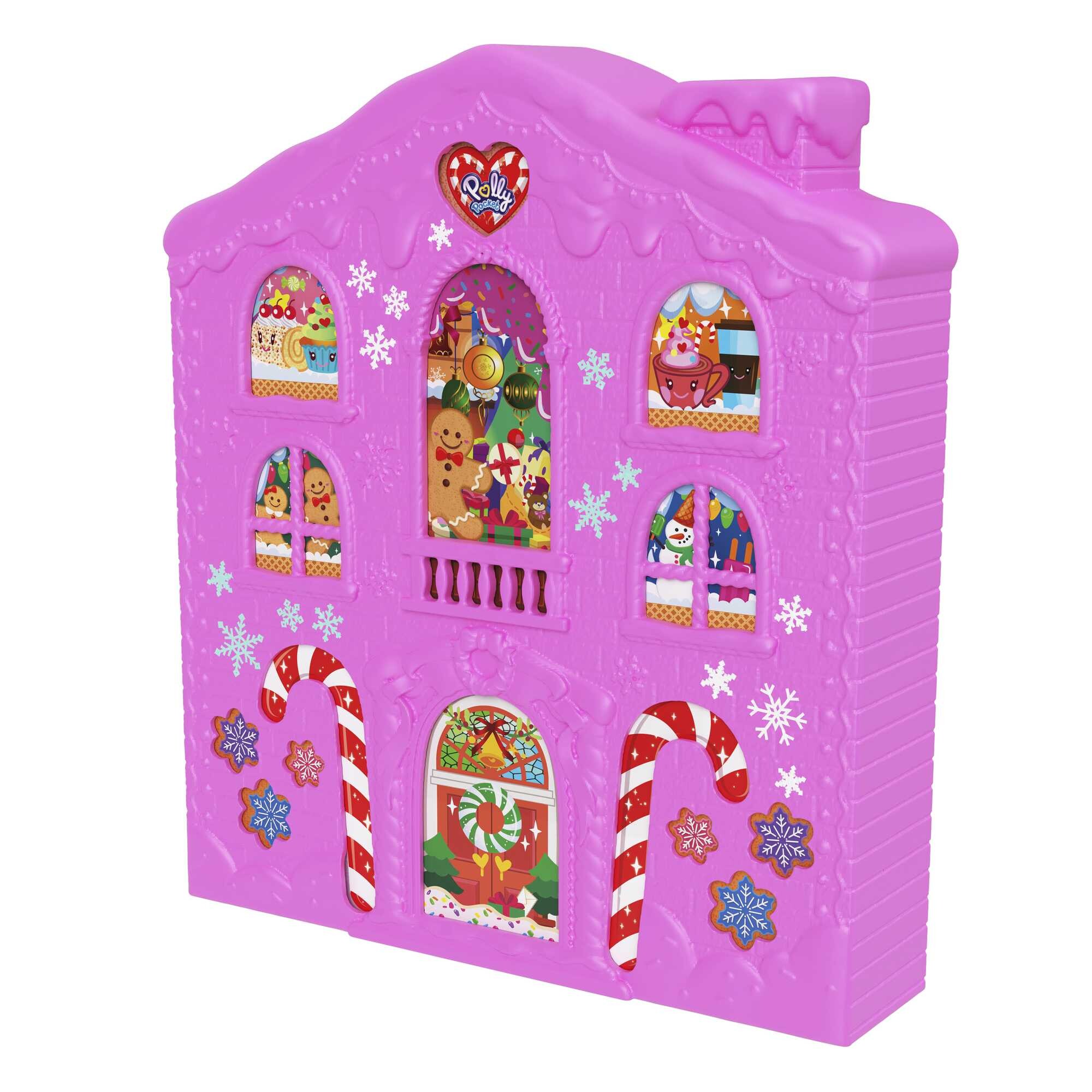 Polly pocket™ calendario dell'avvento delle bambole, playset casa di pan di zenzero con 25 regali a sorpresa - Polly Pocket